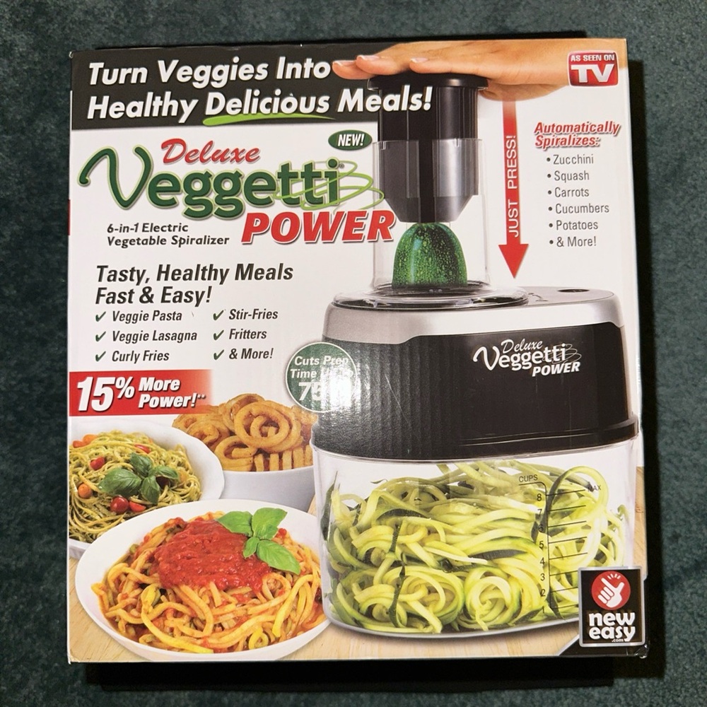 ONTEL Veggetti Power 6-in-1 Electric Vegetable Spiralizer New In Box